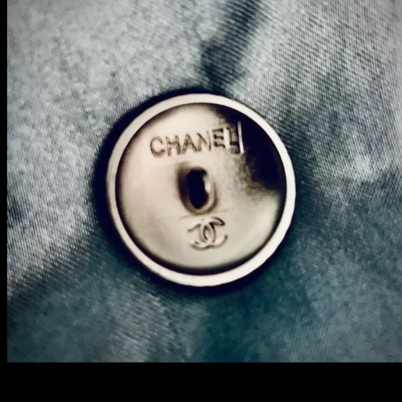 Set of 6 CC Chanel style replacement buttons/brush silver alloy/Black na… - Picture 5 of 8